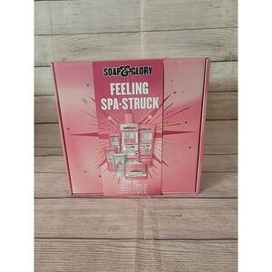 Soap And Glory Feeling Spa-Struck 6 Ct Set Body‎ Scrub Wash Lotion Full Size NEW